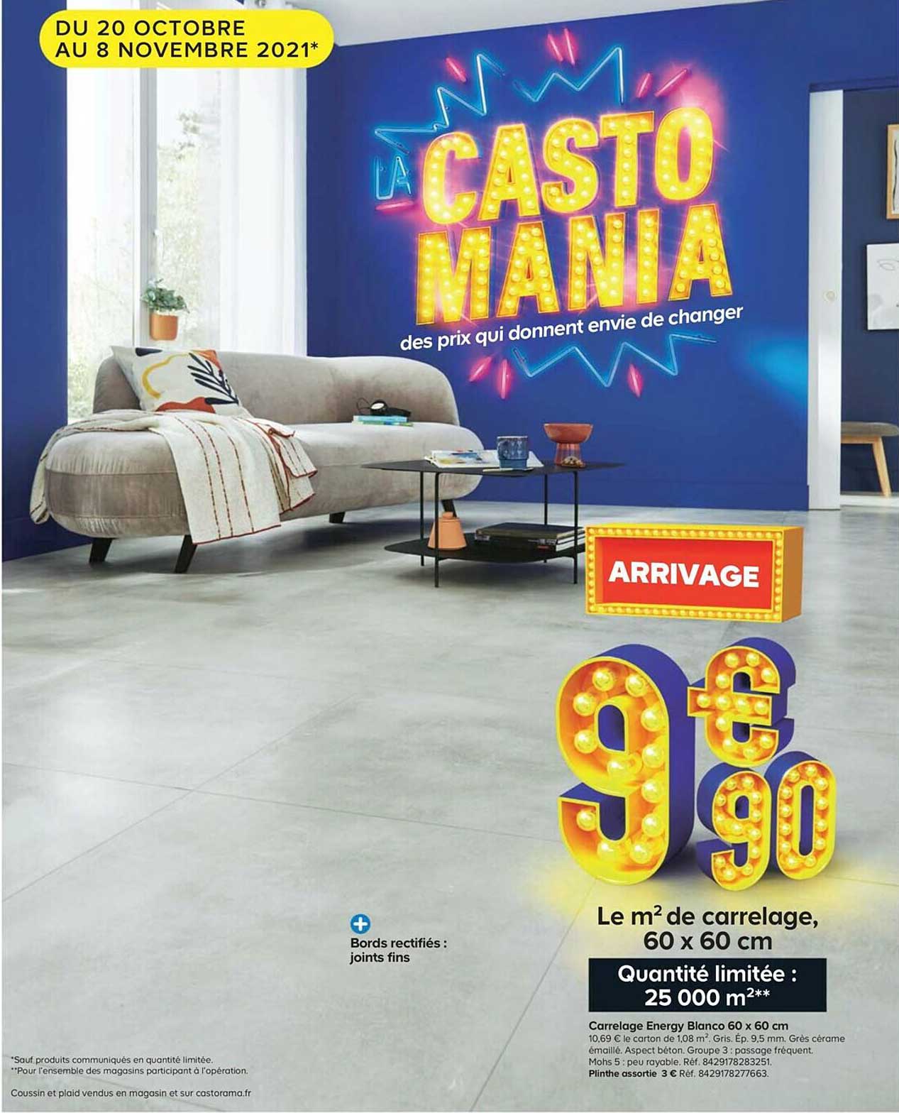 carrelage energy blanco 60 x 60 cm