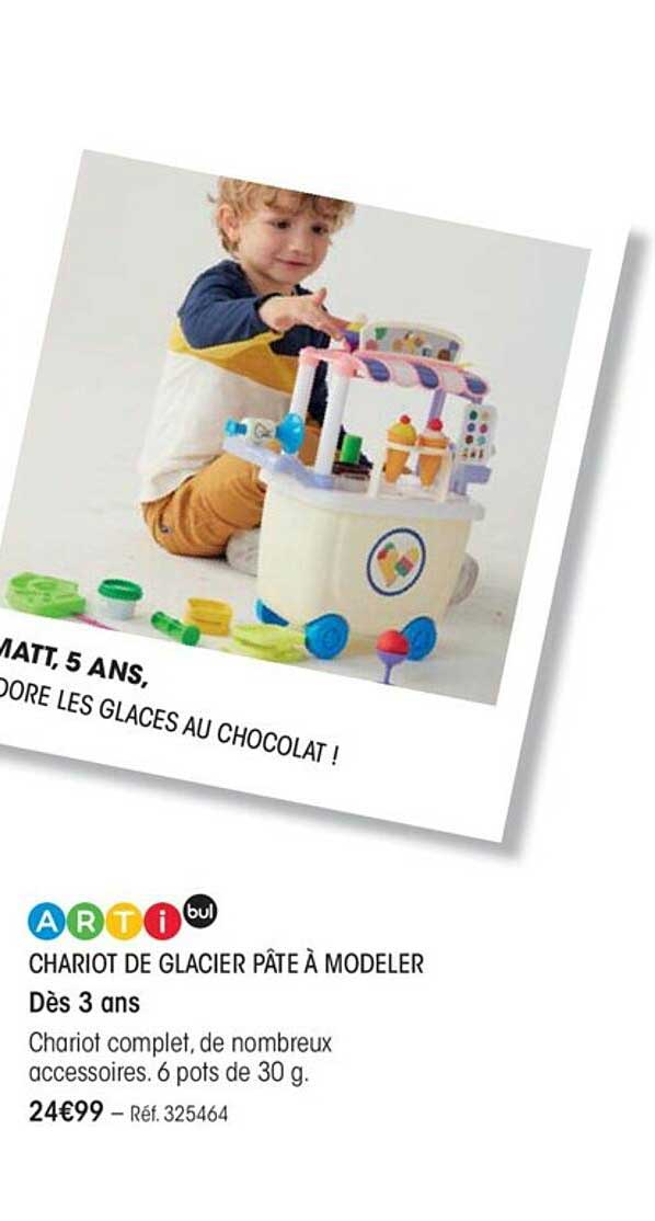 chariot de glacier pâte à modeler artibul