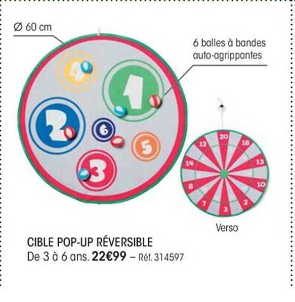 cible pop-up réversible