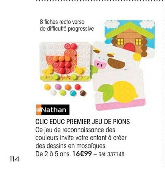 clic éduc premier jeu de pions nathan