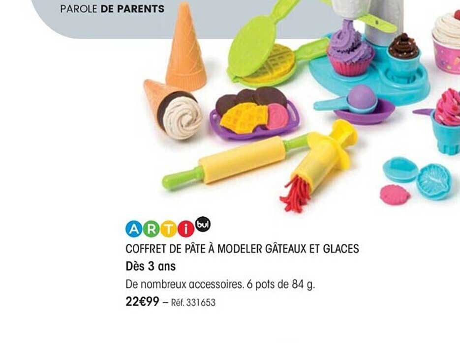 coffret de pâte à modeler gâteaux et glaces artibul