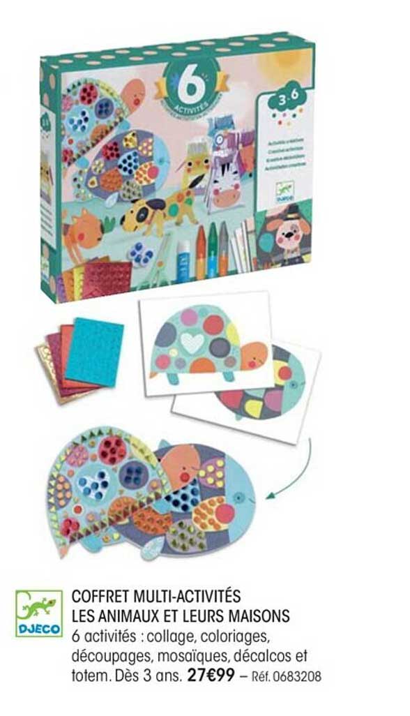 coffret multi-activités les animaux et leurs maisons djeco