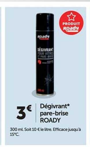 dégivrant pare-brise roady