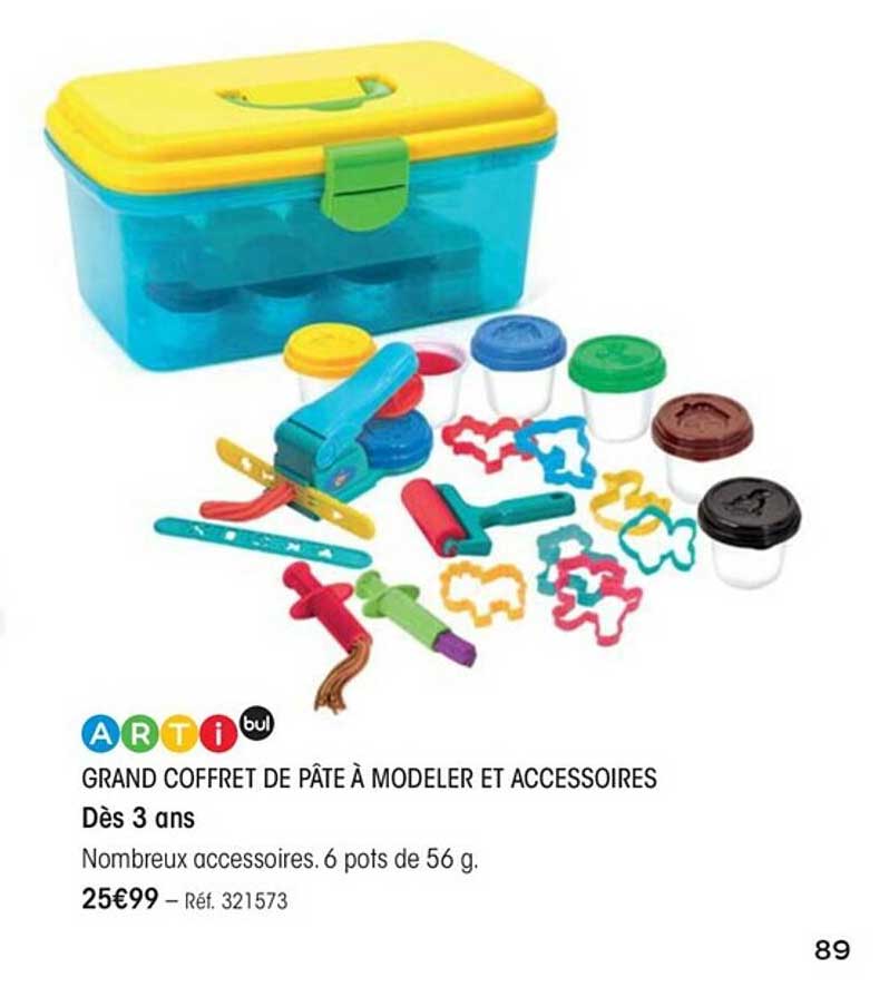 grand coffret de pâte à modeler et accessoires artibul