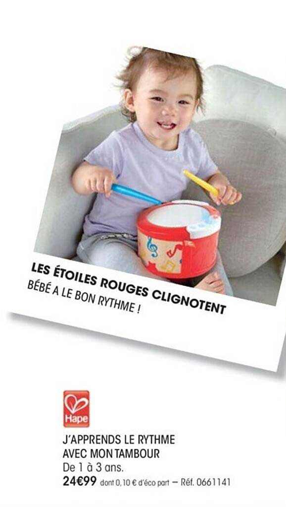 j'apprends le rythme avec mon tambour