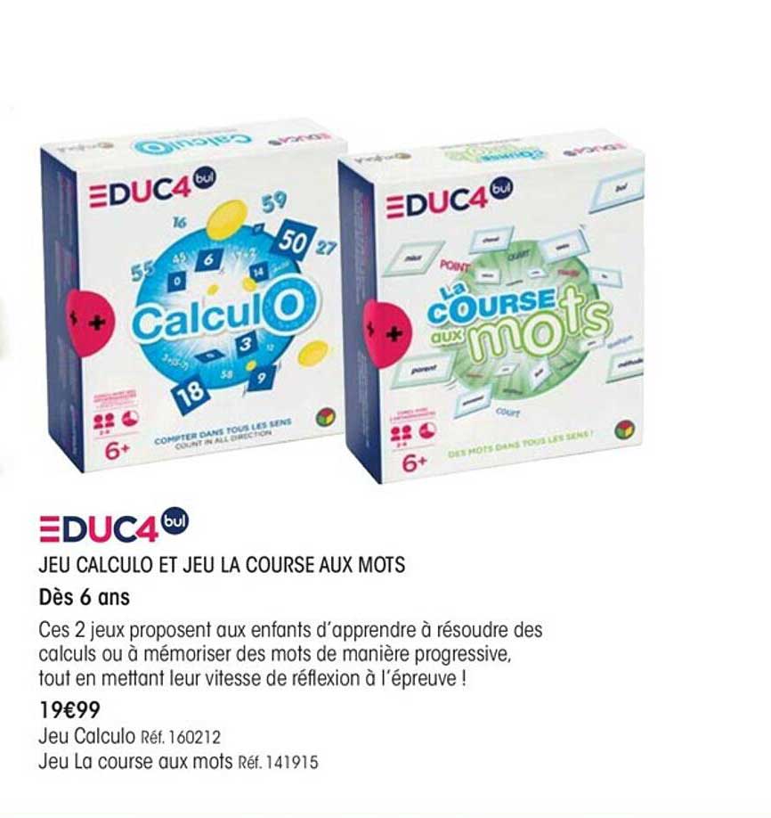jeu calculo et jeu la course aux mots educ4bul