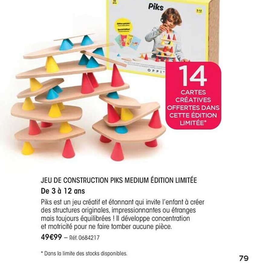 jeu de construction piks medium édition limité