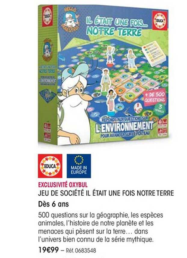 jeu de société il était une foie notre terre educa