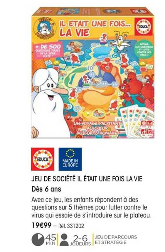 jeu de société il était une fois la vie educa
