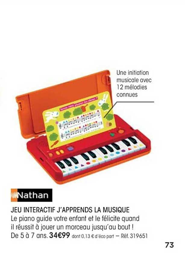 jeu interactif j'apprends la musique nathan