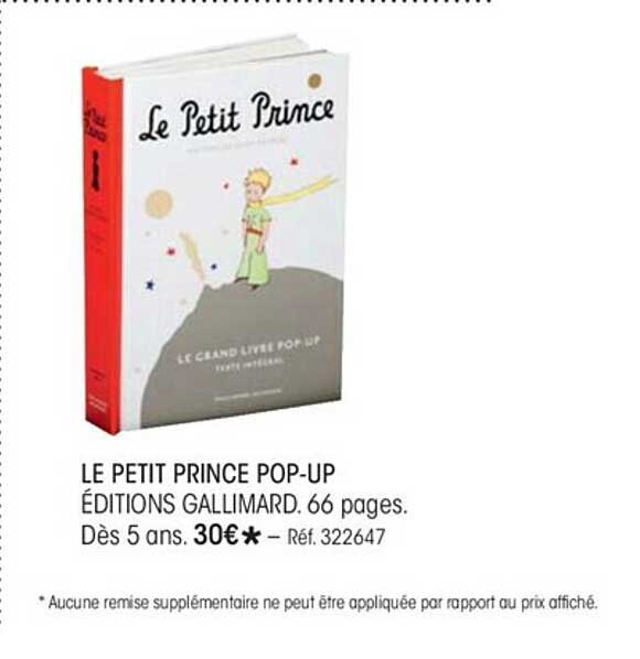 le petit prince pop-up éditions gallimard
