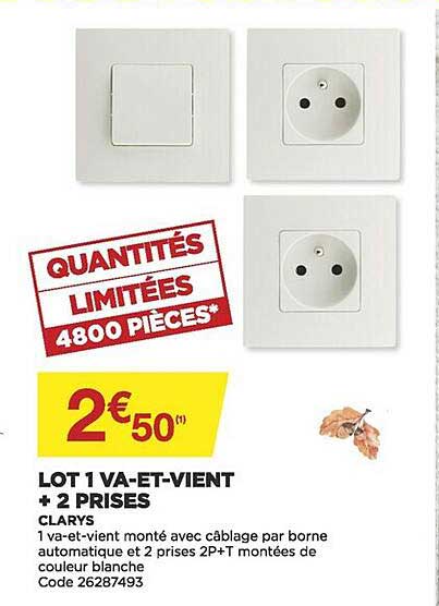 lot 1 va-et-vient + 2 prises