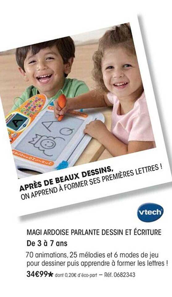magi ardoise parlante dessin et écriture vtech