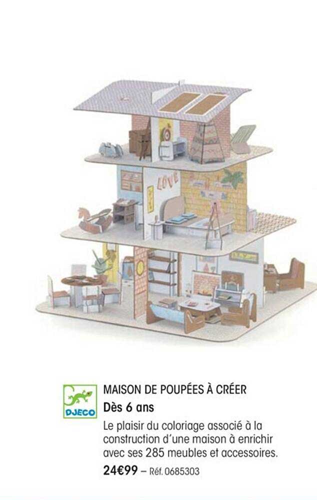 maison de poupées à créer djeco