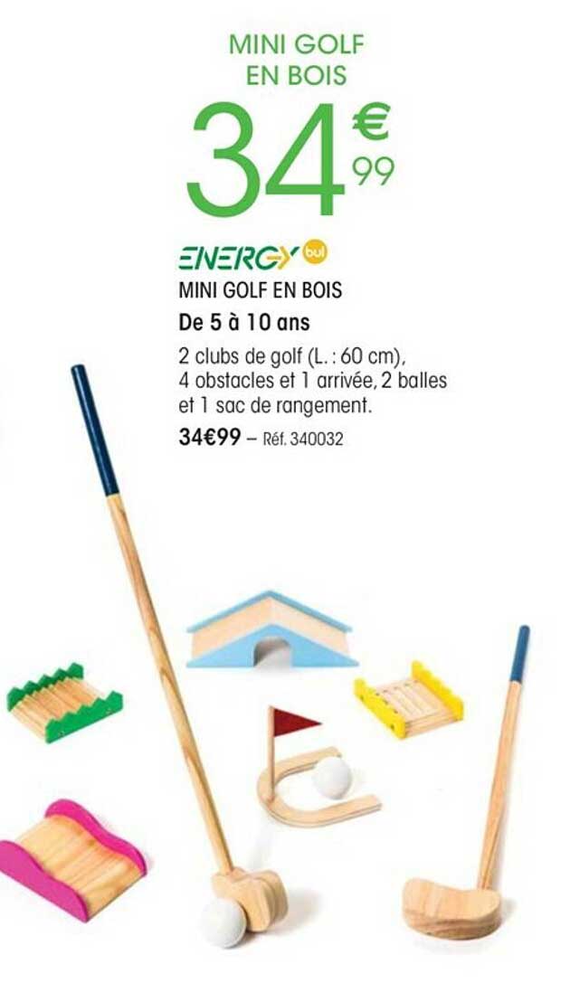 mini golf en bois energybul