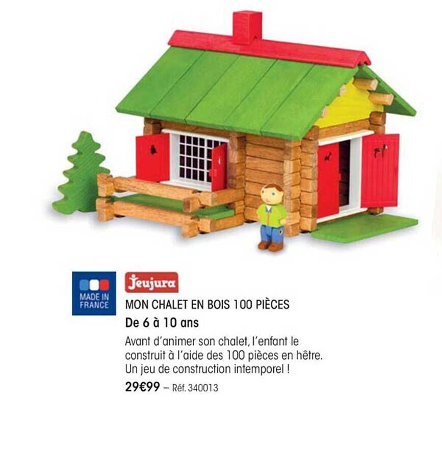 mon chalet en bois 100 pièces jeujura