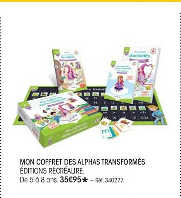 mon coffret des alphas transformés éditions récréalire