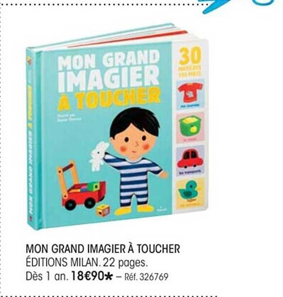 mon grand imagier à toucher éditions milan