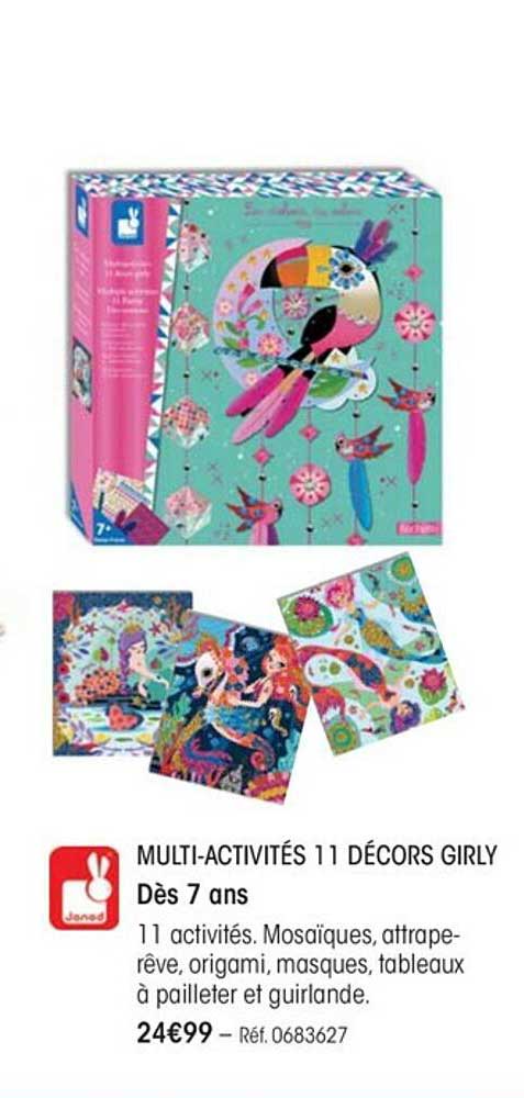 multi-activités 11 décors girly