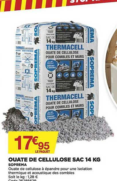 ouate de cellulose sac 14 kg soprema