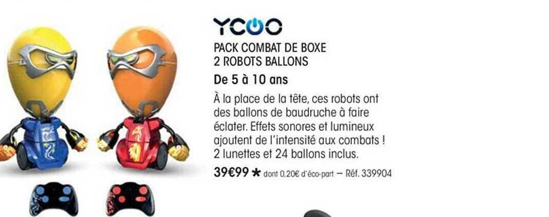 pack combat de boxe 2 robots ballons