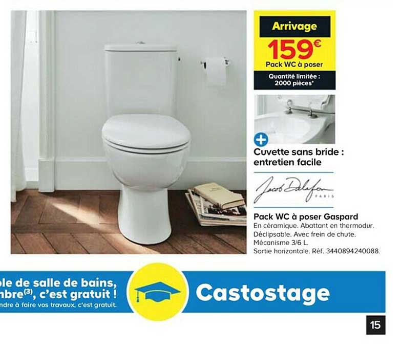 pack wc à poser gaspard jacob delafon