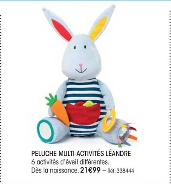 peluche multi-activités léandre