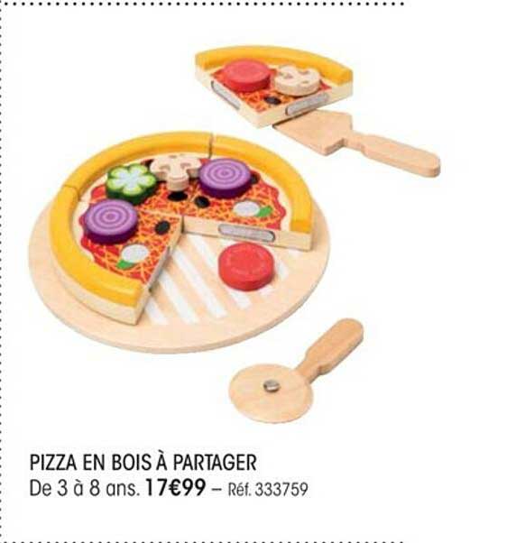 pizza en bois à partager
