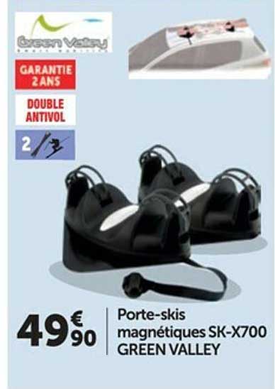 porte-skis magnétiques sk-x700 green valley