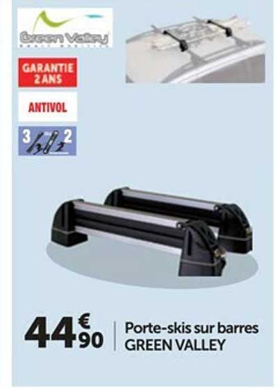 porte-skis sur barres green valley