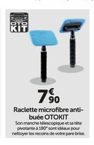 raclette microfibre anti-buée otokit
