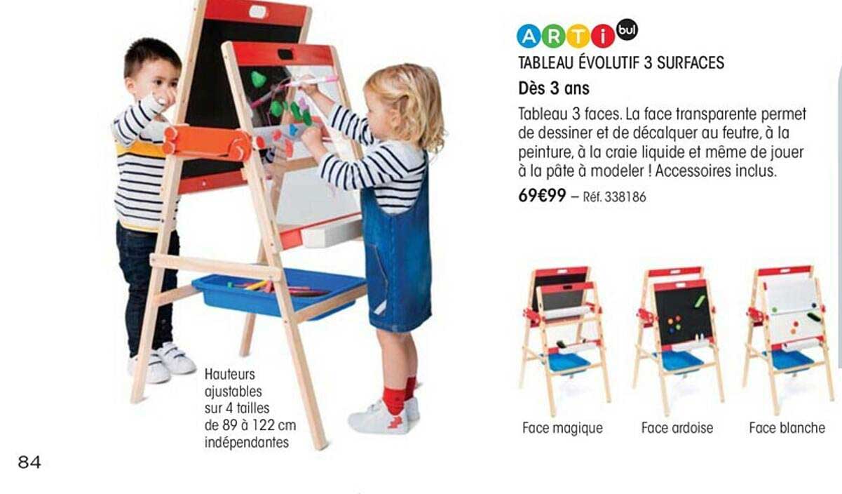 tableau évolutif 3 surfaces artibul