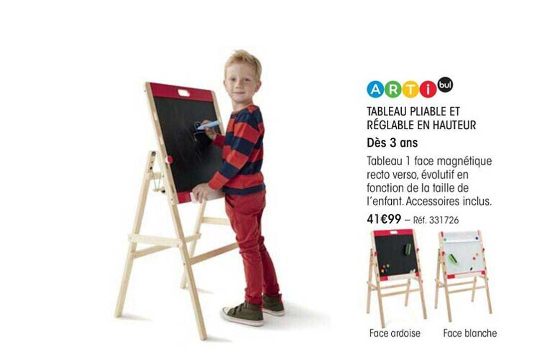 tableau pliable et réglable en hauteur artibul