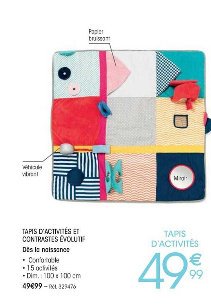 tapis d'activités et contrastes évolutif