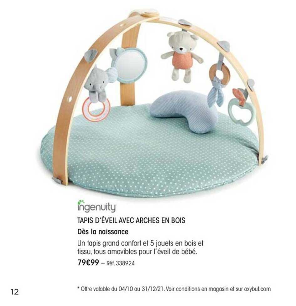 tapis d'éveil avec arches en bois ingenuity