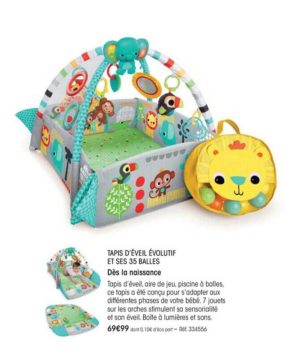 tapis d'éveil évolutif et ses 35 balles