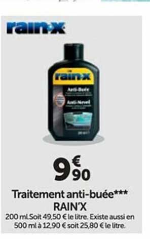 traitement anti-buée rain'x