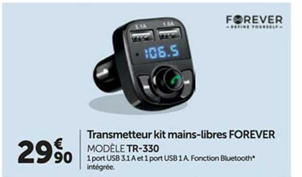 transmetteur kit mains-libres forever modèle tr-330