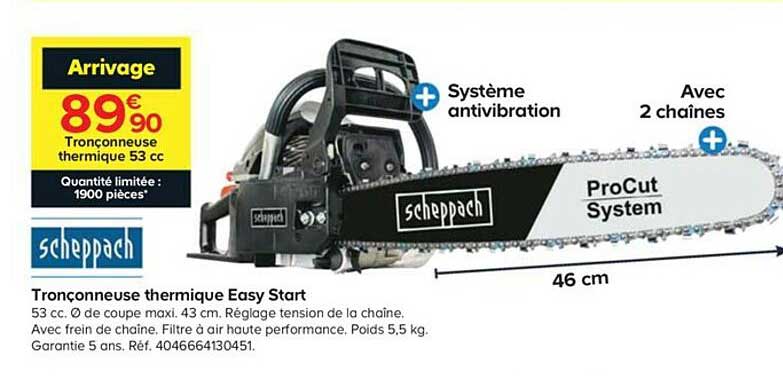 Tronçonneuse Thermique Easy Start Scheppach