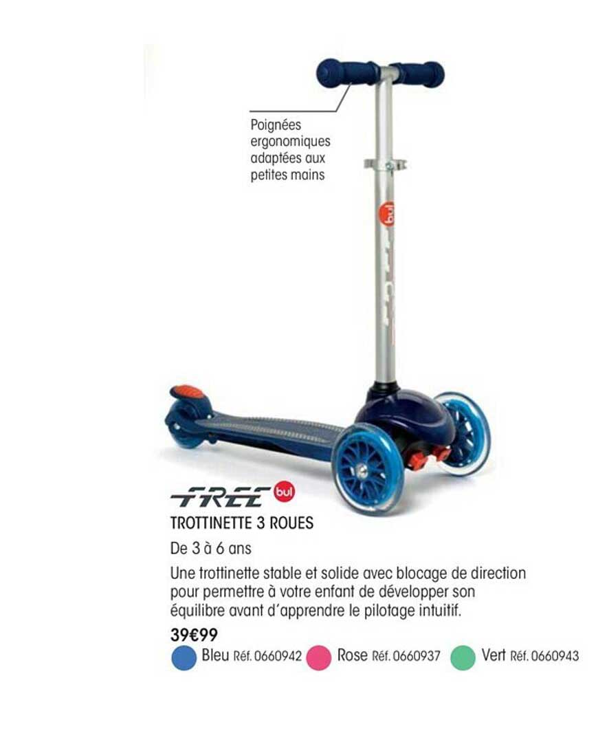 trottinette 3 roues freebul