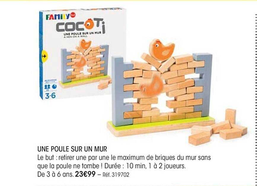 une poule sur un mur familybul