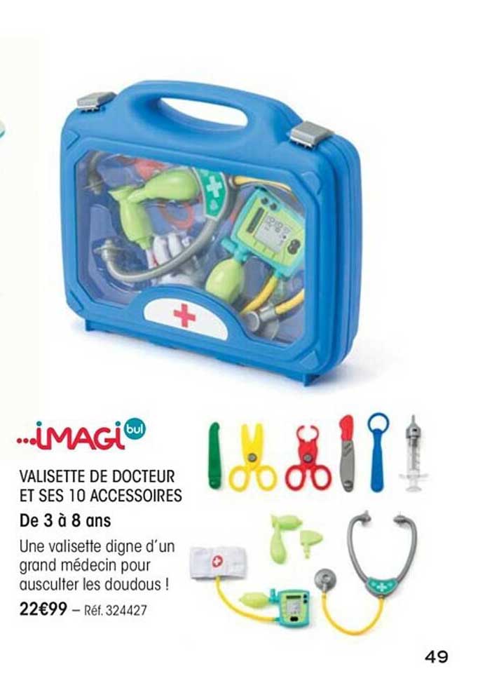 valisette de docteur et ses 10 accessoires imagibul