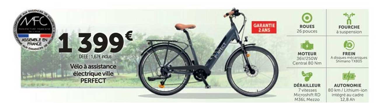 vélo à assistance électrique ville perfect
