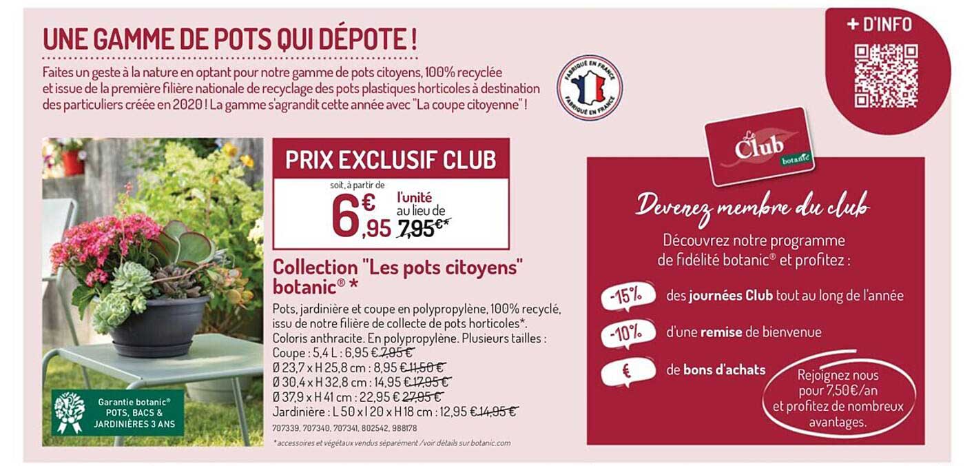 collection "les pots citoyens" botanic