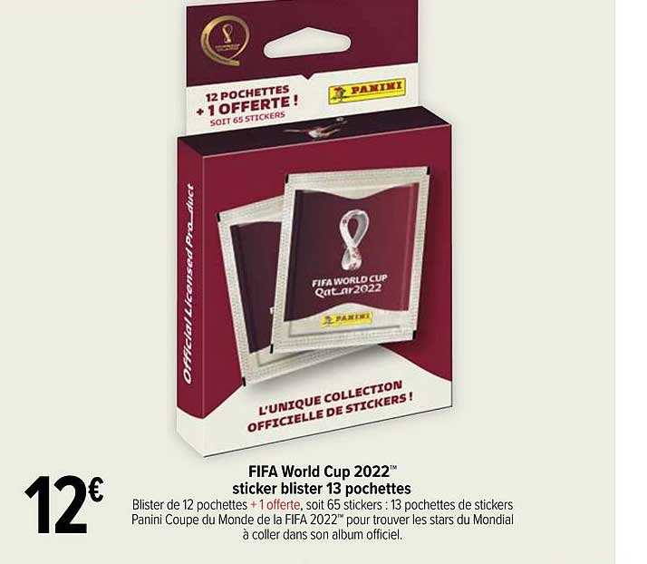 fifa world cup 2022 sticker blister 13 pochettes