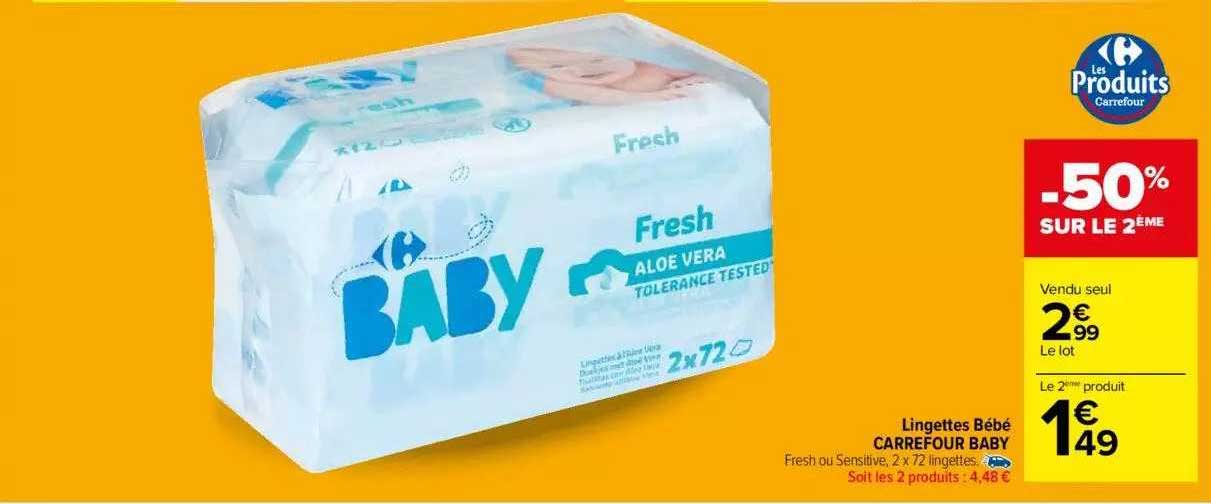 Lingettes Bébé Carrefour Baby