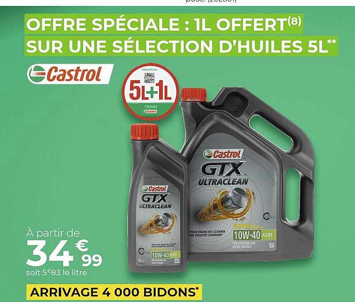 sélection d'huiles 5l castrol