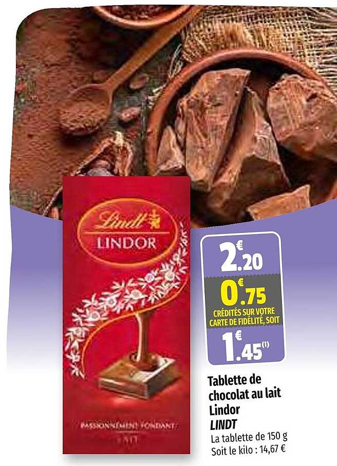Tablette De Chocolat Au Lait Lindor Lindt