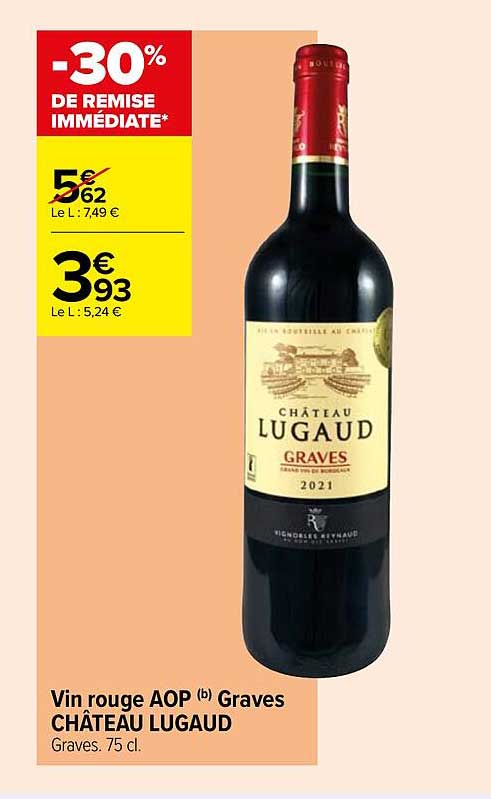 Vin Rouge Aop Graves Château Lugaud