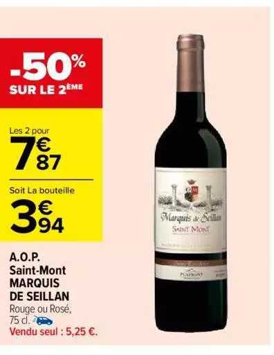 a.o.p. saint-mont marquis de seillan